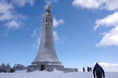 Monument in snow