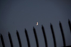 Moon and fence spikes